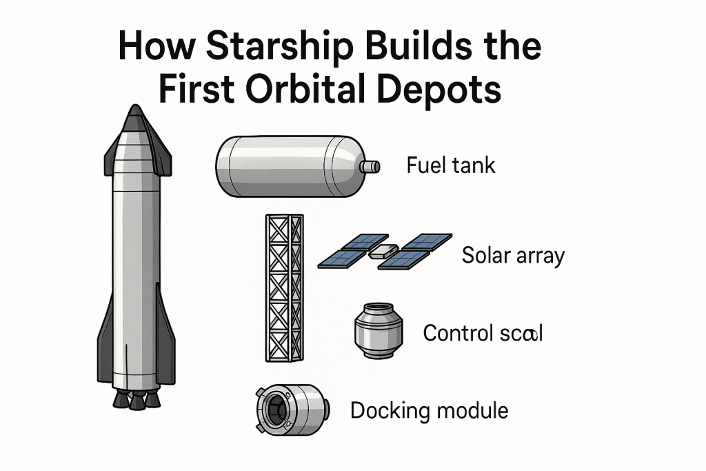 Starship orbital depot cargo