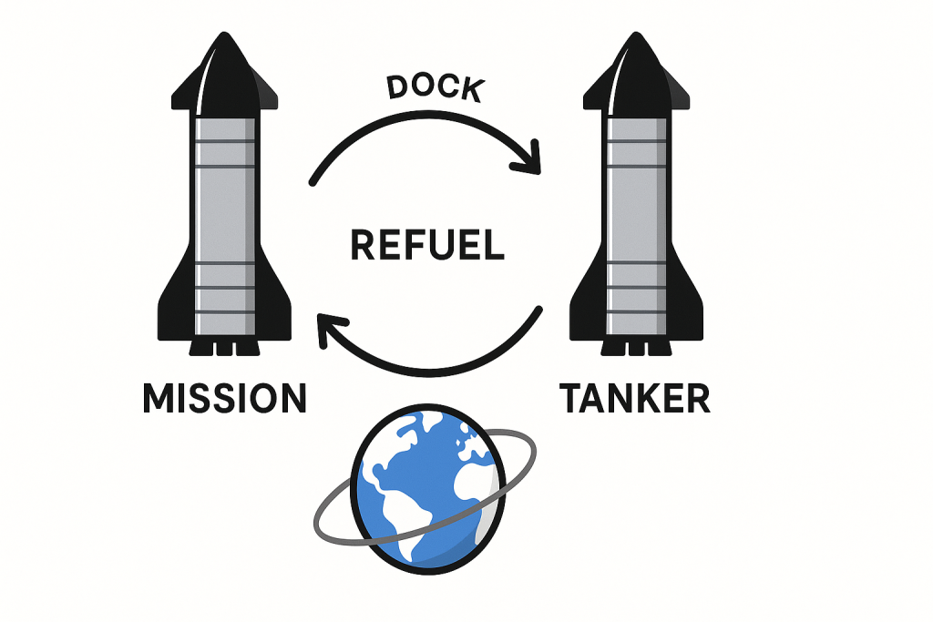 Starship orbital refueling design
