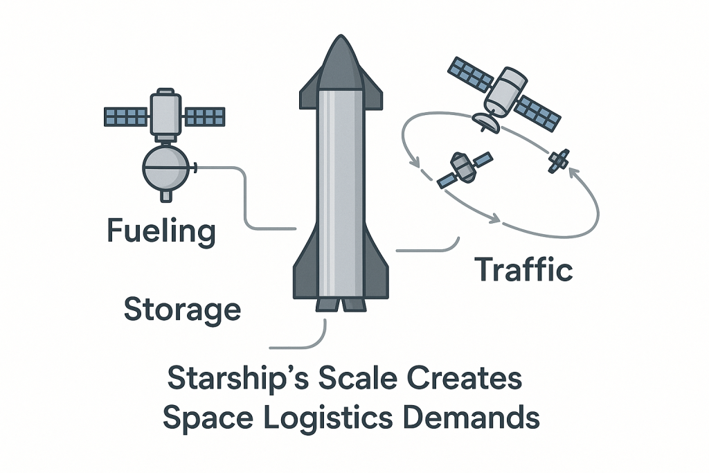 Starship space logistics challenges