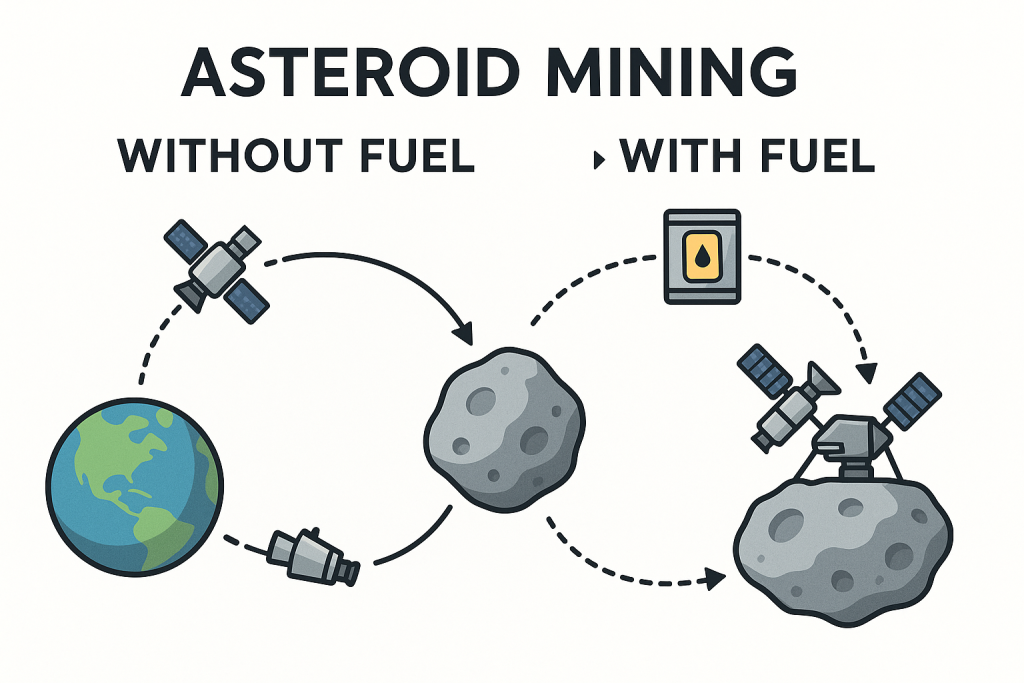 asteroid mining fuel logistics