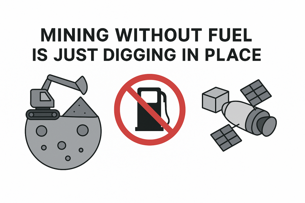 fuel mobility in space mining