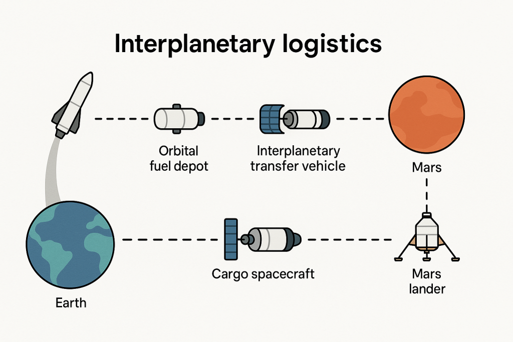 interplanetary logistics Mars missions