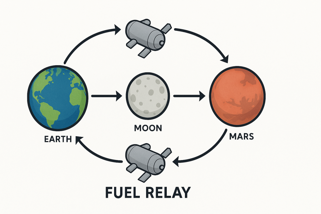 orbital fuel lunar staging