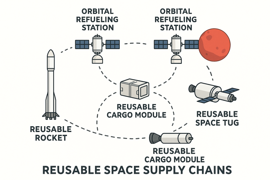 reusable space supply chains
