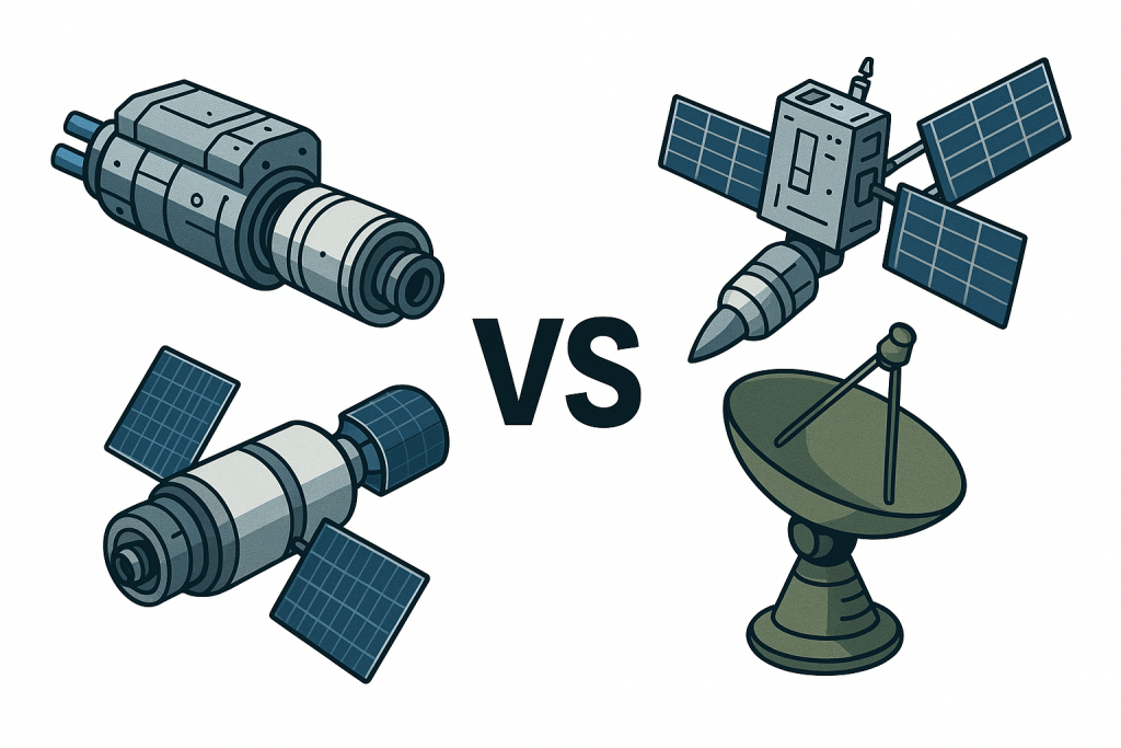 space infrastructure over space weapons