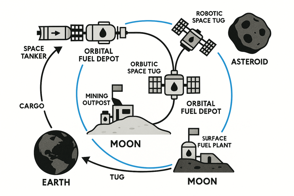 space mining fuel logistics