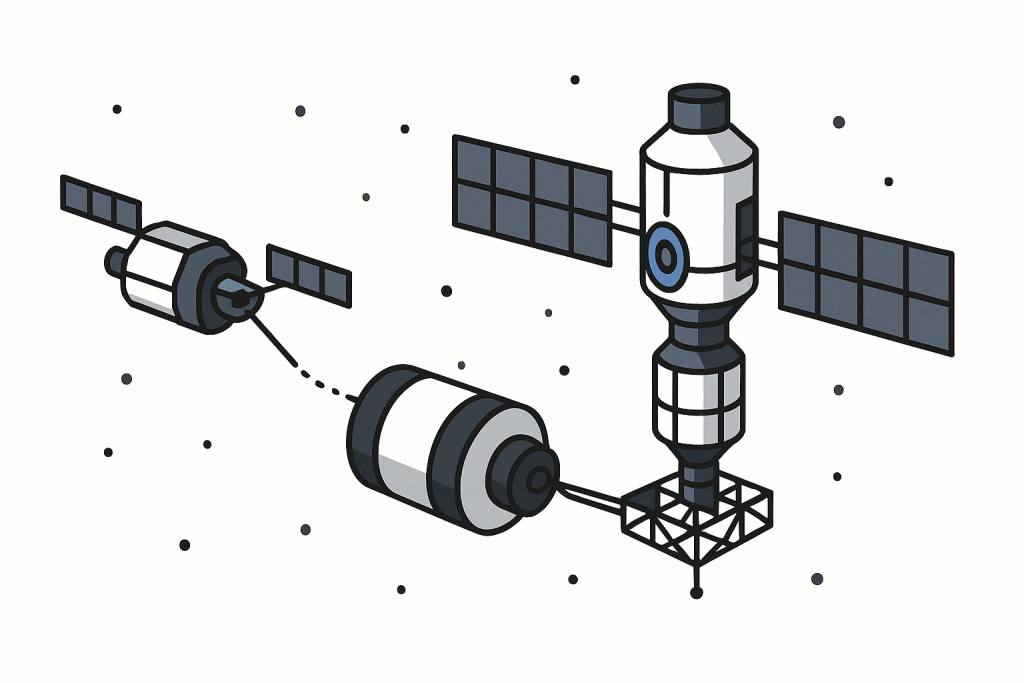 space tugs for on-orbit assembly