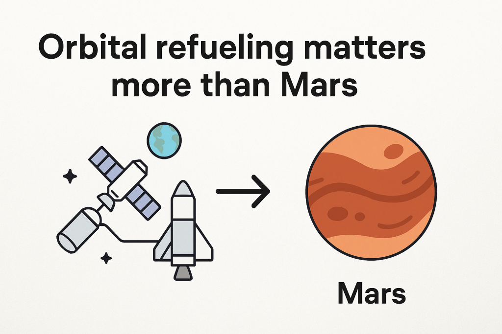 zero-gravity orbital refueling