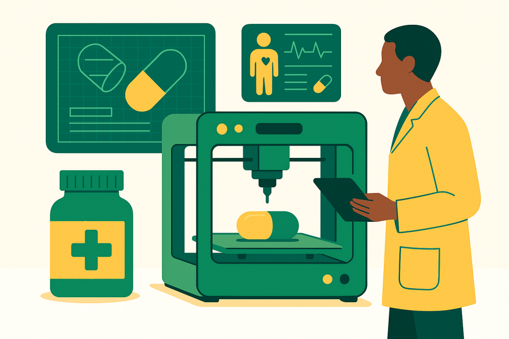 3D-printed pharmaceuticals offer on-demand, patient-specific pills and implants. Here’s what the future holds.