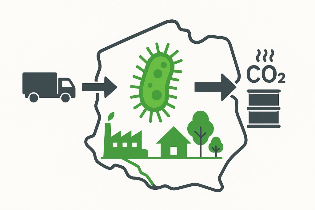 How bio-local manufacturing cuts transport, storage, and waste to lower carbon emissions.