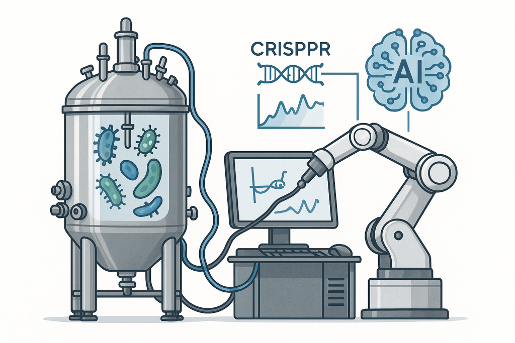 How CRISPR and AI-powered biofoundries are automating evolution for industrial innovation.