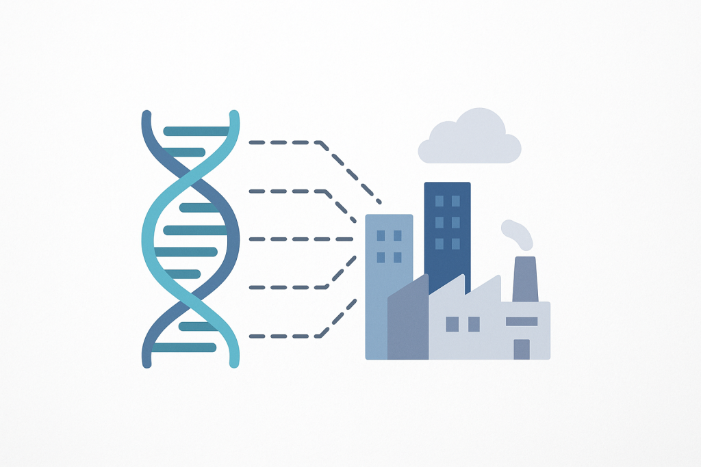 How biology is becoming infrastructure, replacing physical inventory with living, self-replicating production systems.