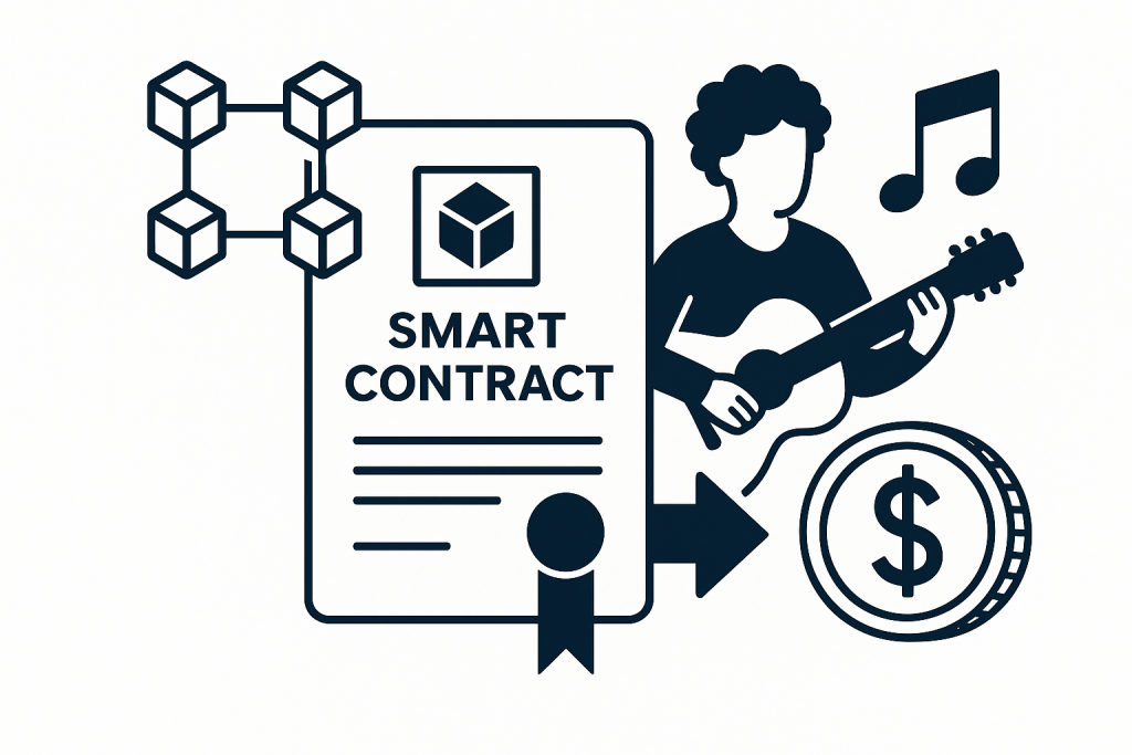 How smart contracts let artists earn instant, transparent music royalties.