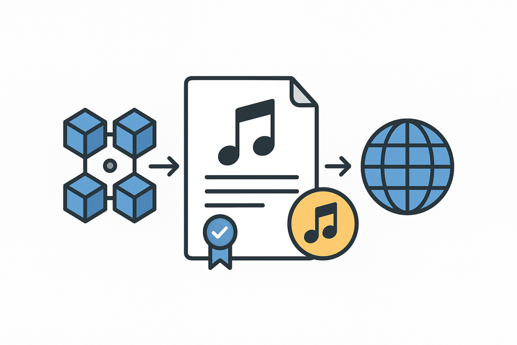 Smart contracts automate global music royalties with real-time payments and transparency.