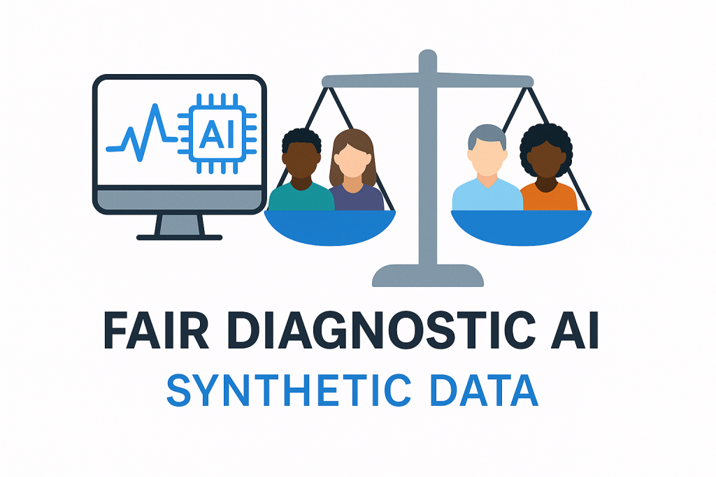 How balanced and counterfactual synthetic data reduces diagnostic bias without more sensitive data collection.